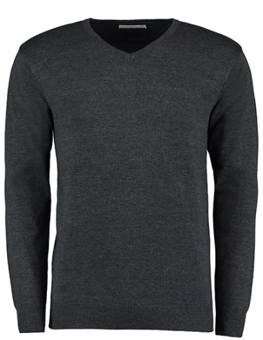 KUS-KK352-Regular Fit Arundel V-Neck Sweater